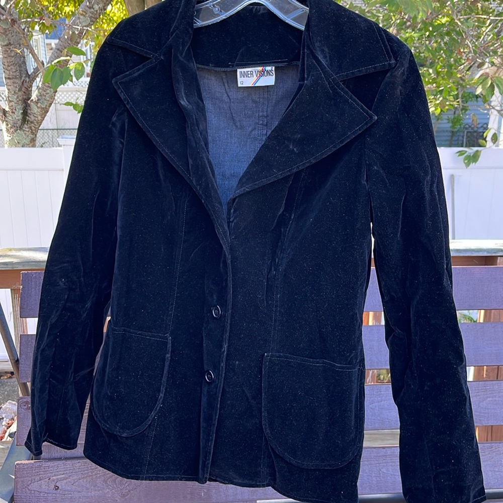 Vintage black velvet blazer